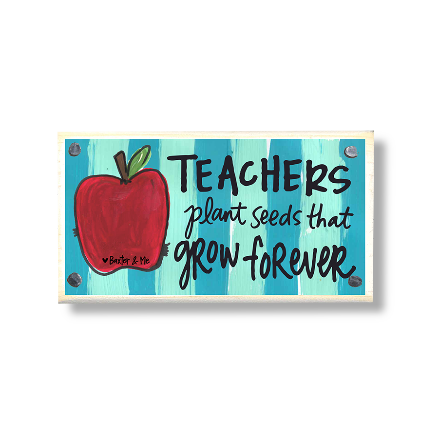 Teachers Plants Seeds Happy Block