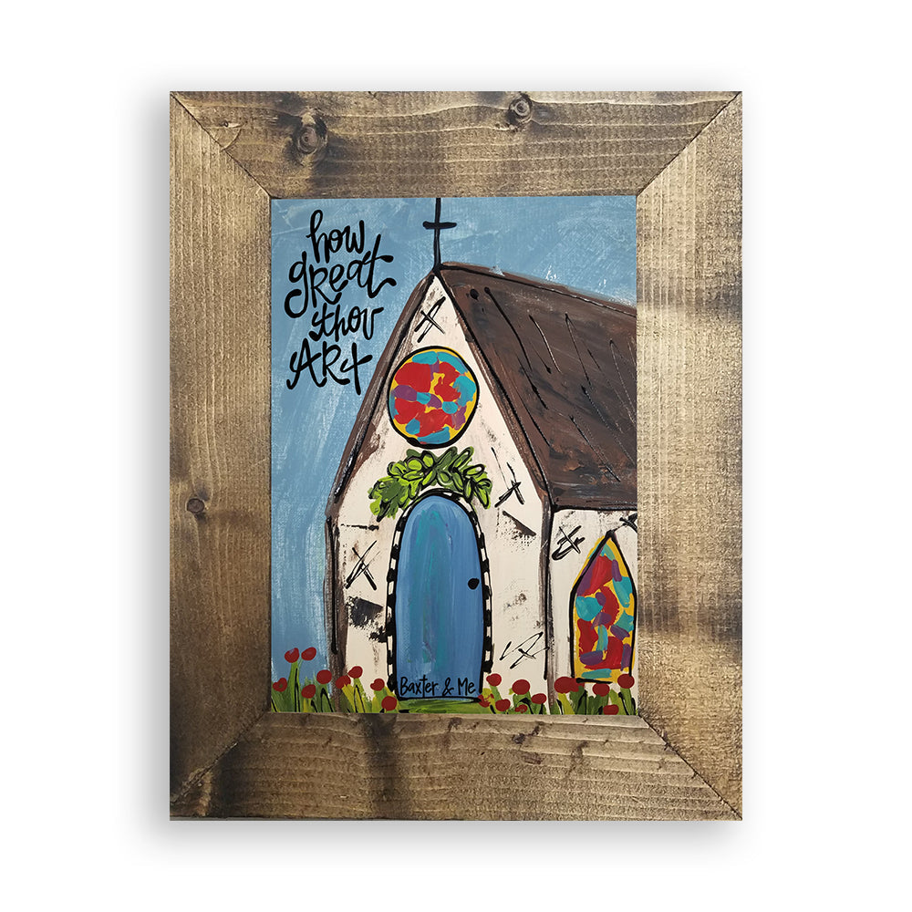 How Great Thou Art - Framed Art; 8" x 10"