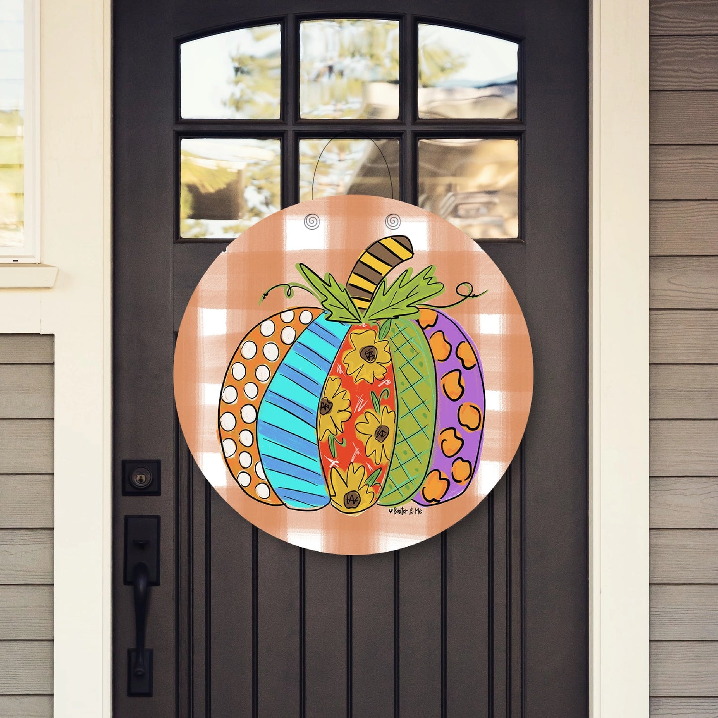 Pattern Pumpkin Door Hanger