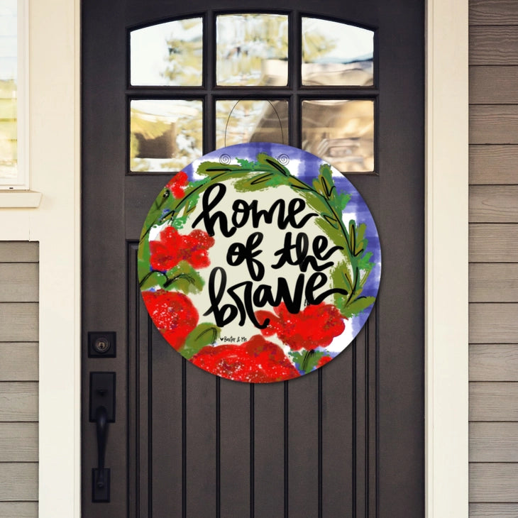 Home Of The Brave Door Hanger