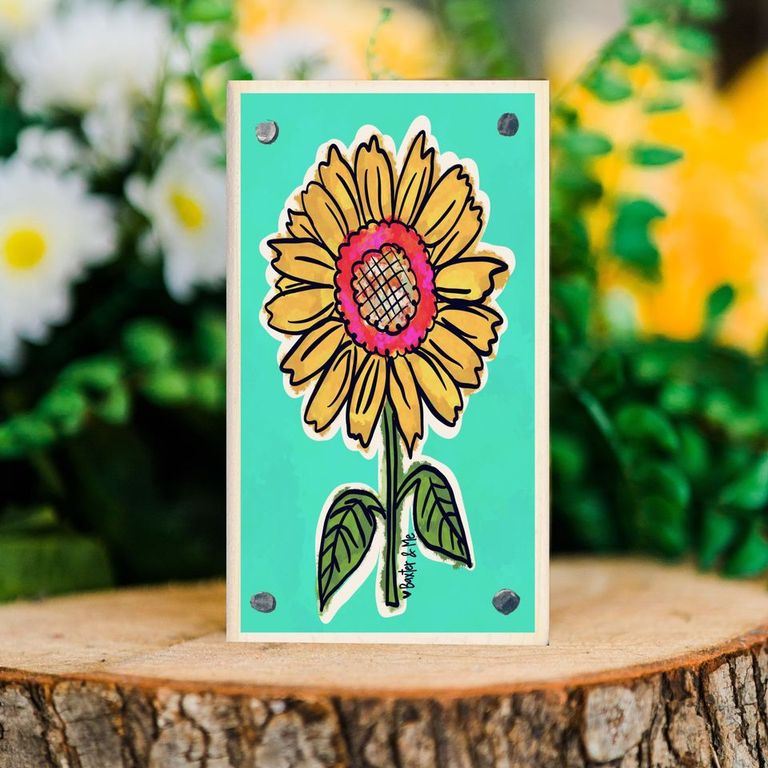 Happy Sunflower Happy Block