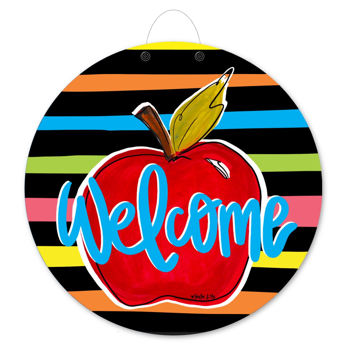 Welcome Apple Door Hanger