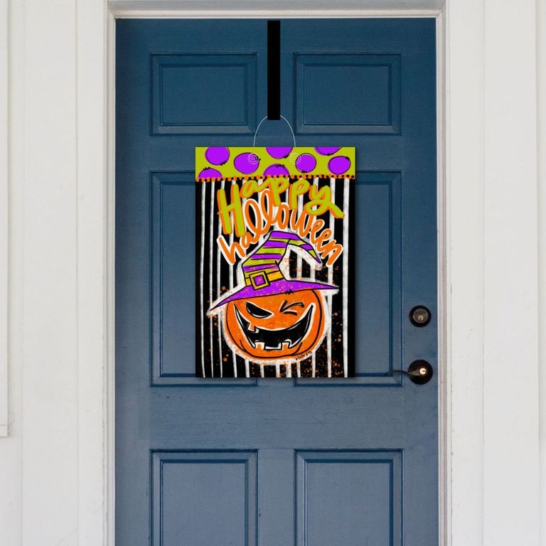 Halloween Pumpkin Door Hanger