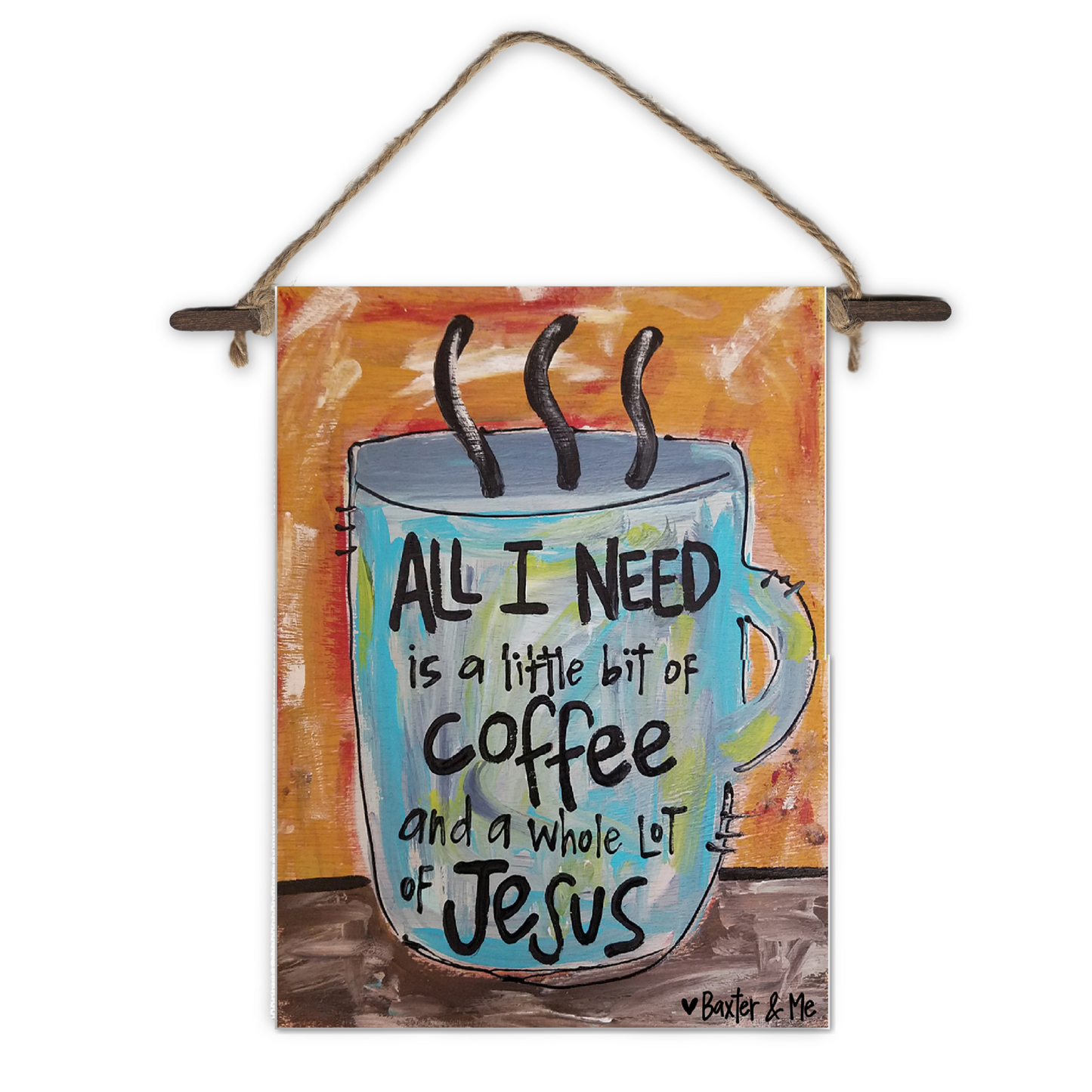 Coffee & Jesus Mini Wall Hanging
