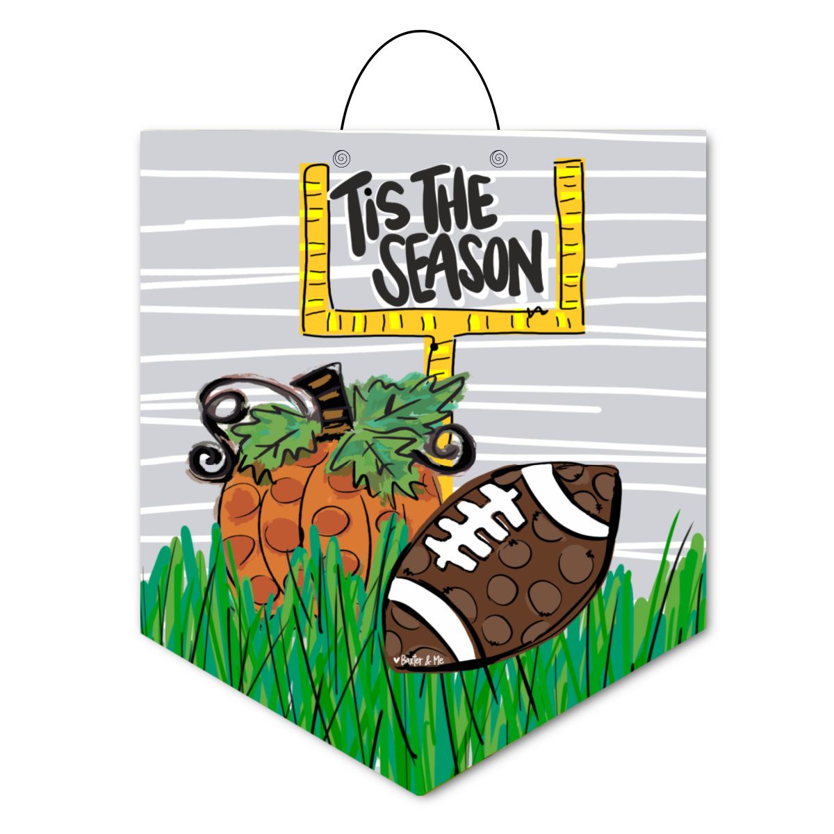 Tis the Season Football Door Hanger