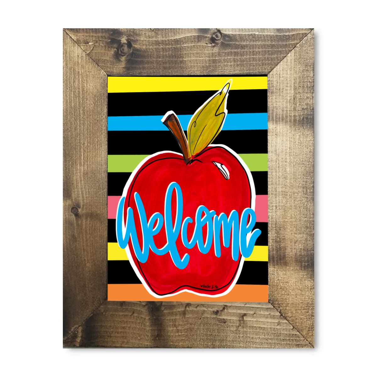 Welcome Apple Framed Art