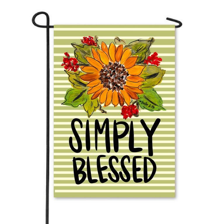 Simply Blessed Garden Flag