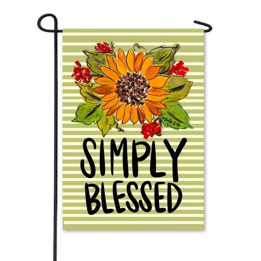 Simply Blessed Garden Flag