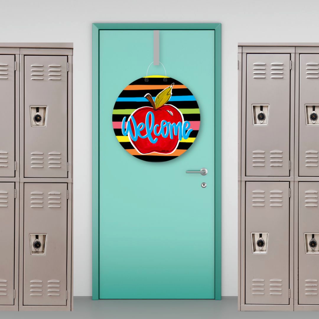 Welcome Apple Door Hanger
