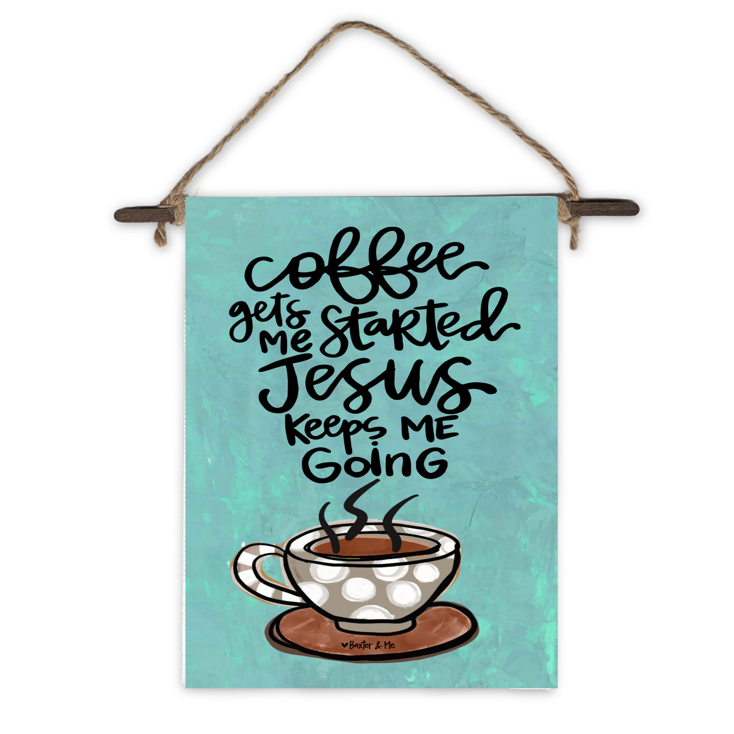 Jesus Keeps Me Going Mini Wall Hanging