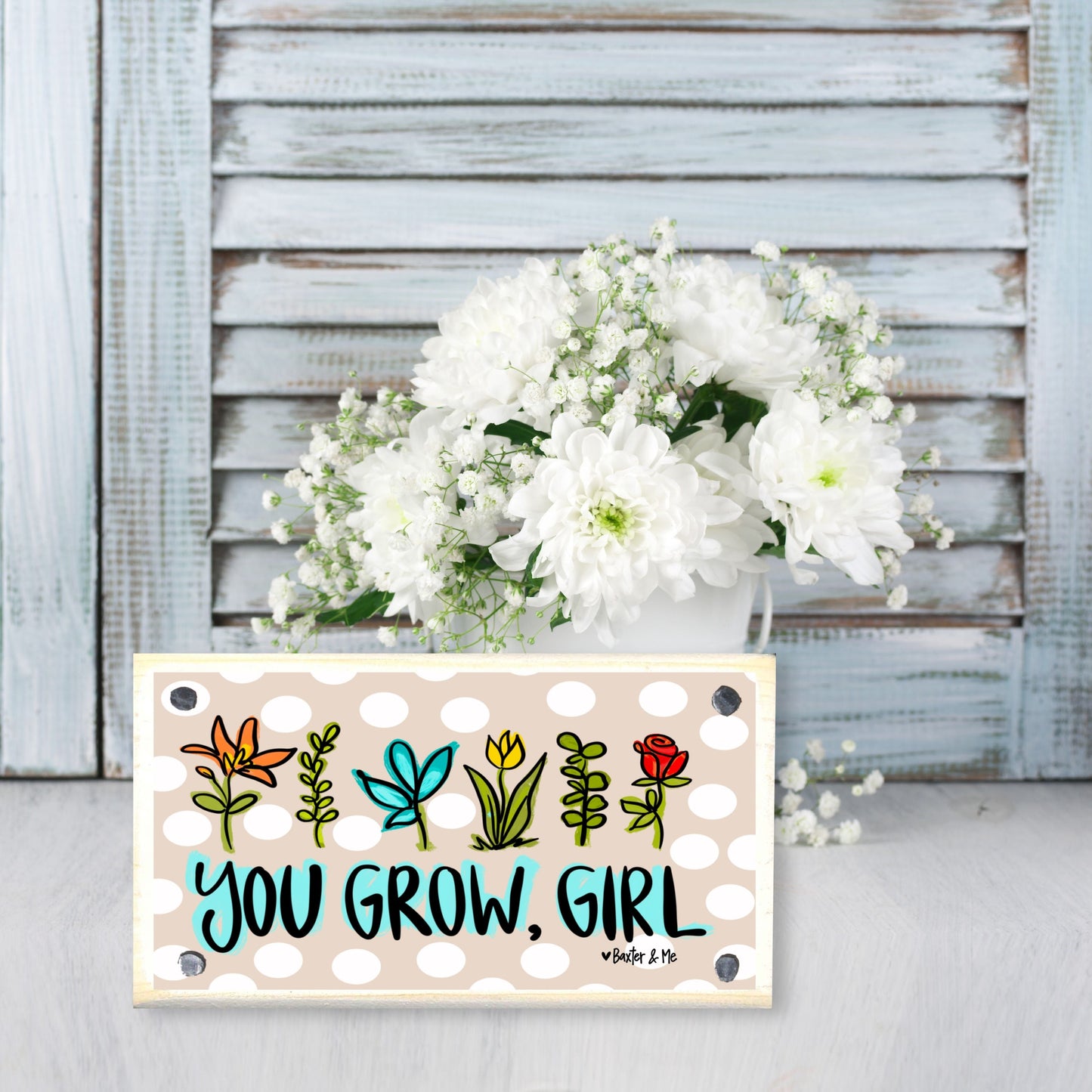 You Grow Girl Happy Block