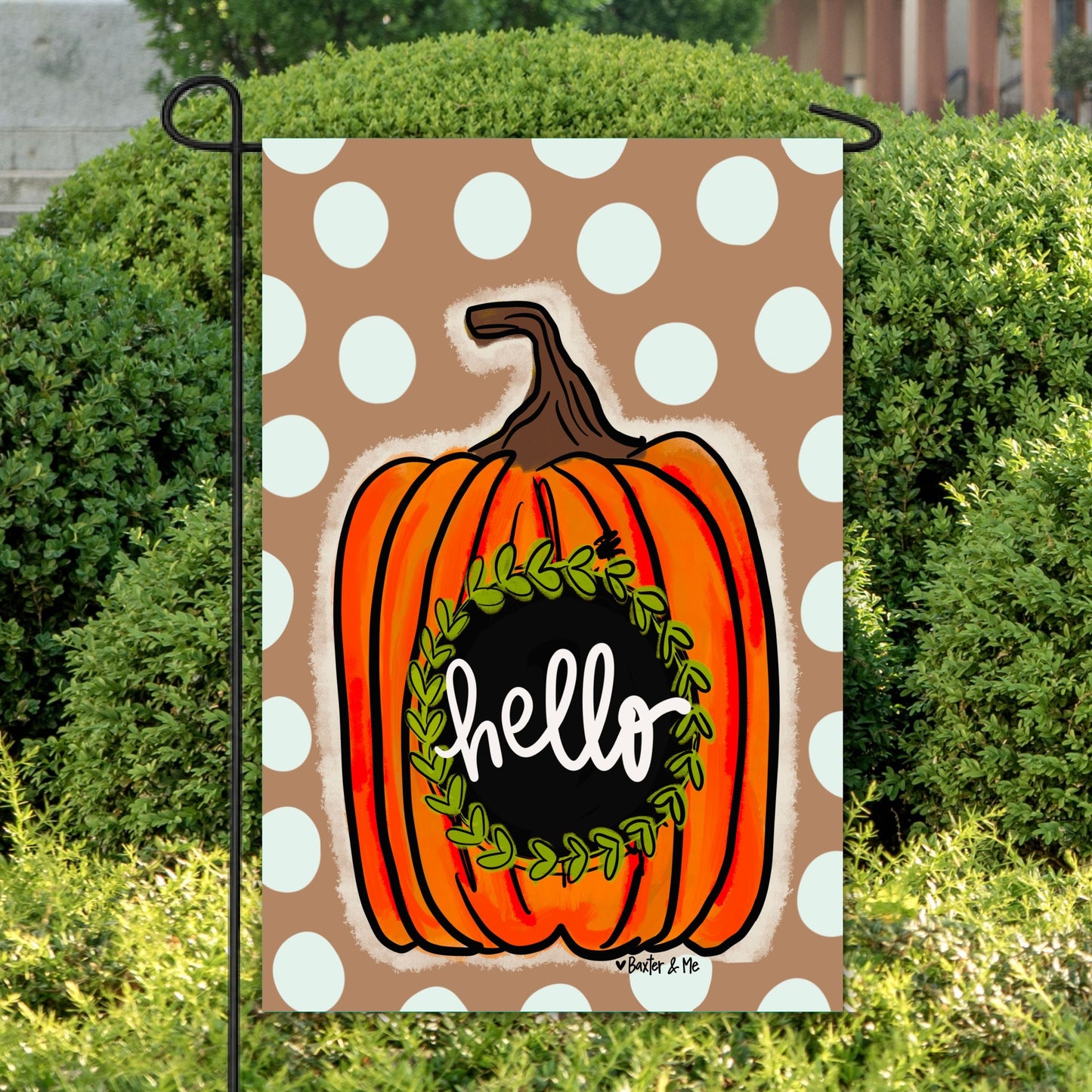 Hello Pumpkin Garden Flag