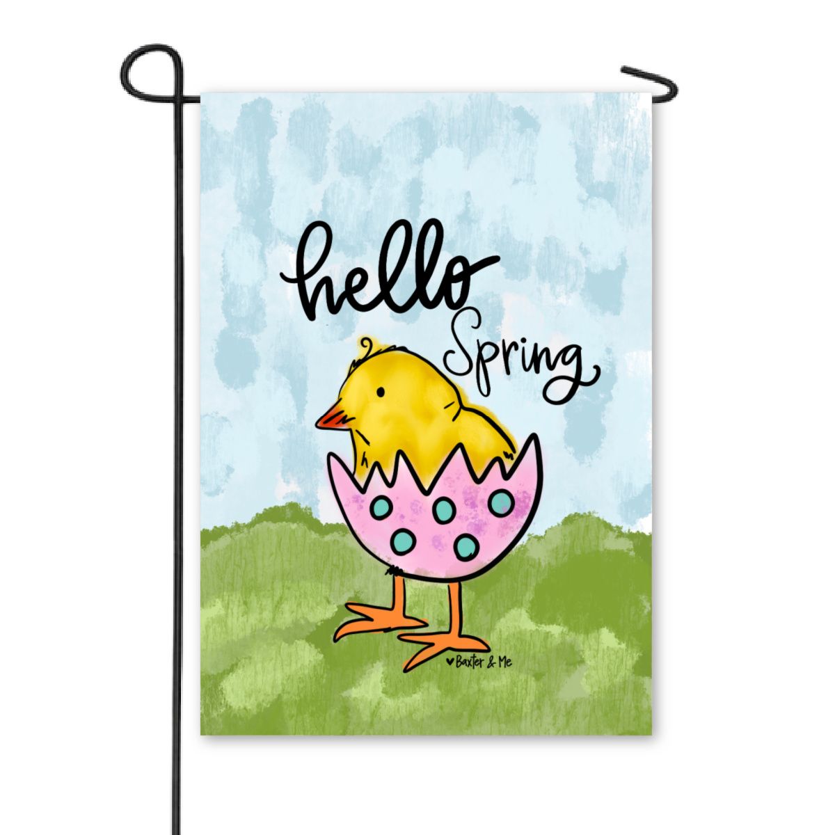 Hello Spring Chick Garden Flag