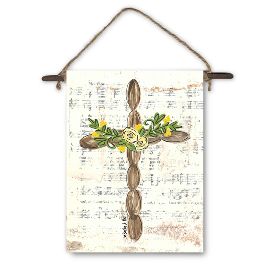Brown Cross Mini Wall Hanging