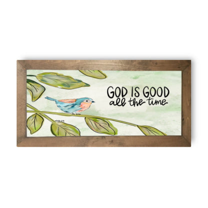 God is Good All the Time Bird Framed Art