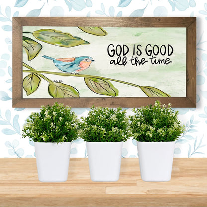 God is Good All the Time Bird Framed Art