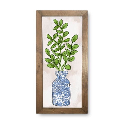 Greenery Vase Framed Art