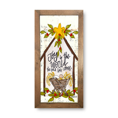 Joy to the World Star Manger Framed Art
