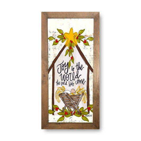 Joy to the World Star Manger Framed Art