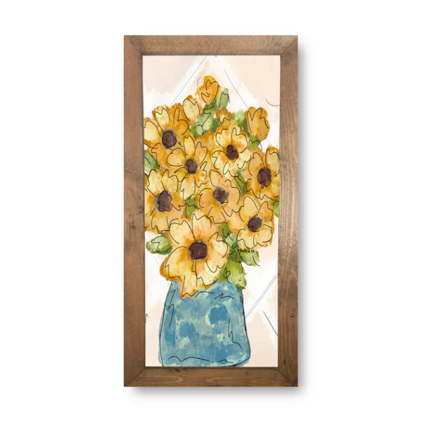 Golden Hour Blooms Framed Art
