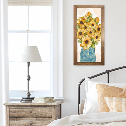 Golden Hour Blooms Framed Art