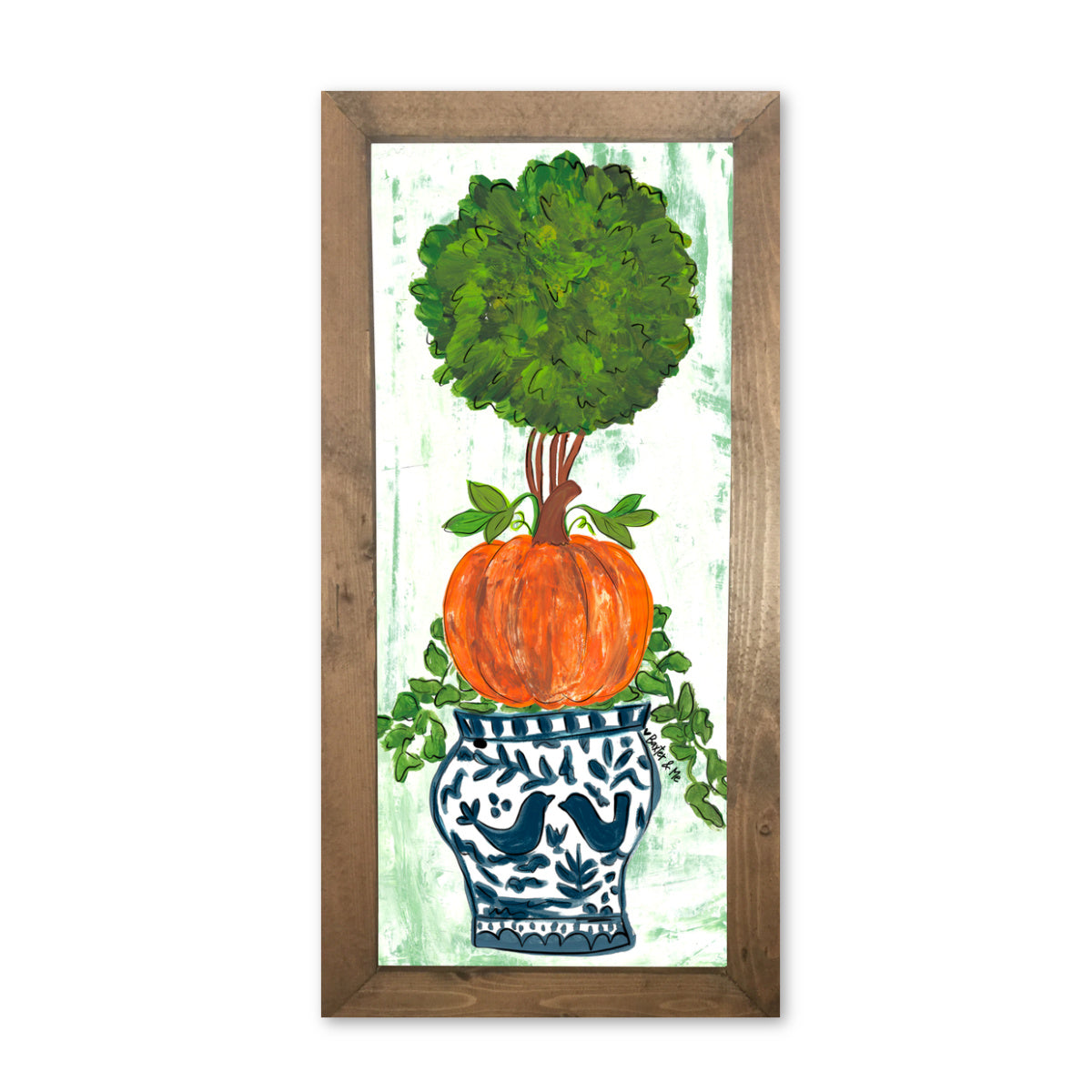 Pumpkin Topiary Framed Art