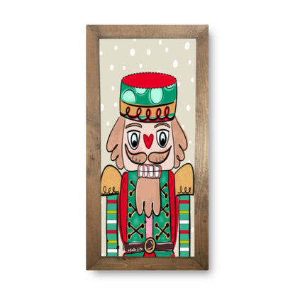 Red & Green Nutcracker Framed Art