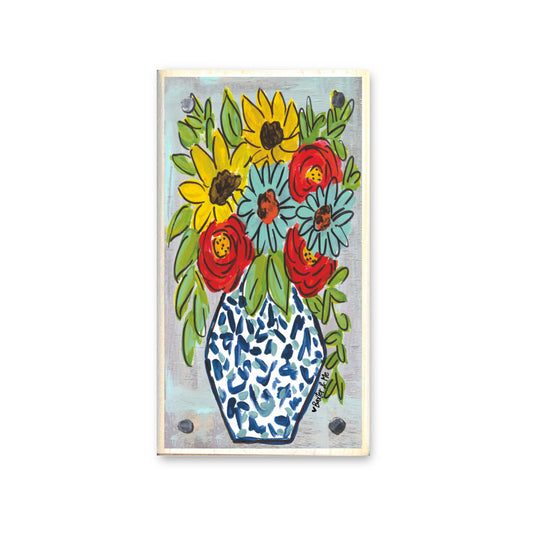 Blue Vase Happy Block