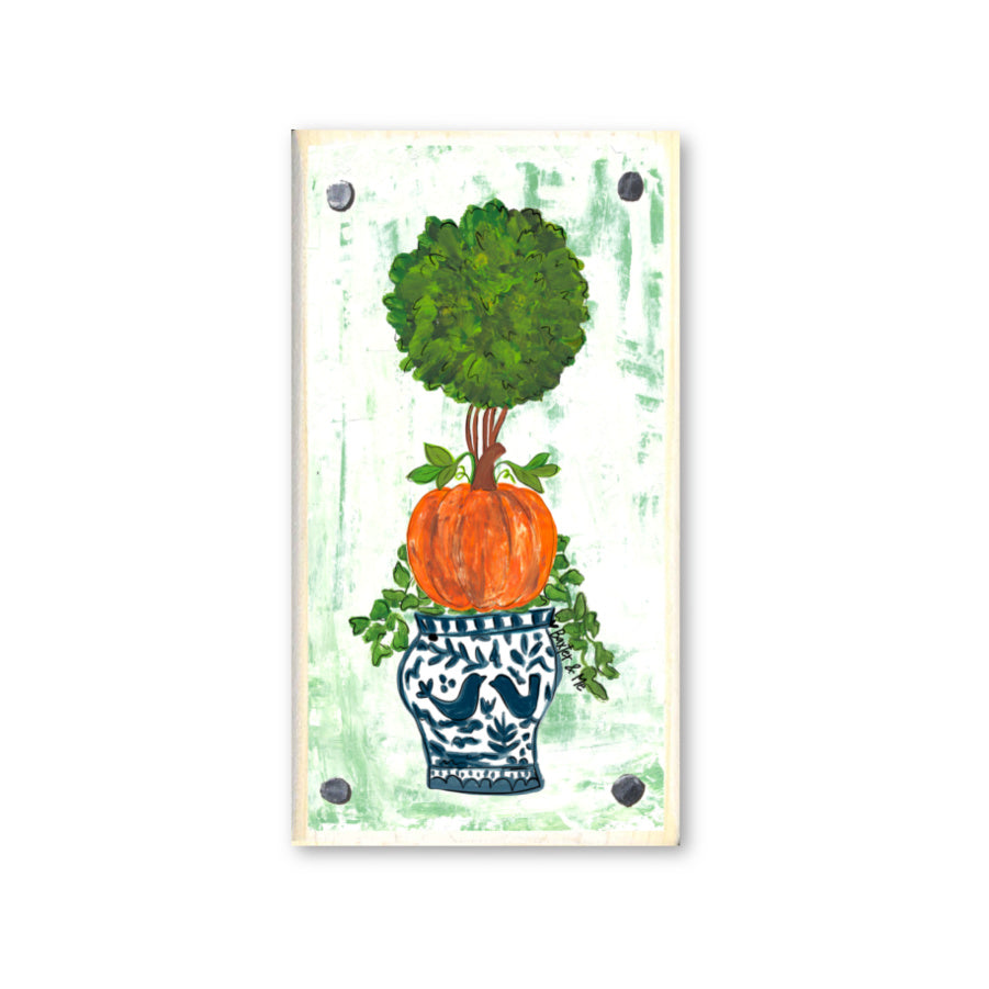 Pumpkin Topiary Happy Block