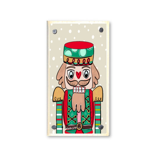 Red & Green Nutcracker Happy Block