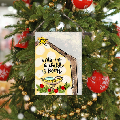 Unto Us A Child Is Born Mini Wall Hanging