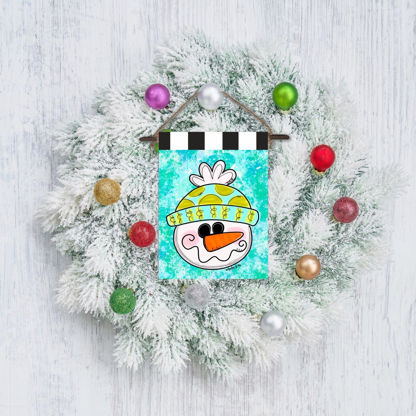 Happy Snowman Mini Wall Hanging