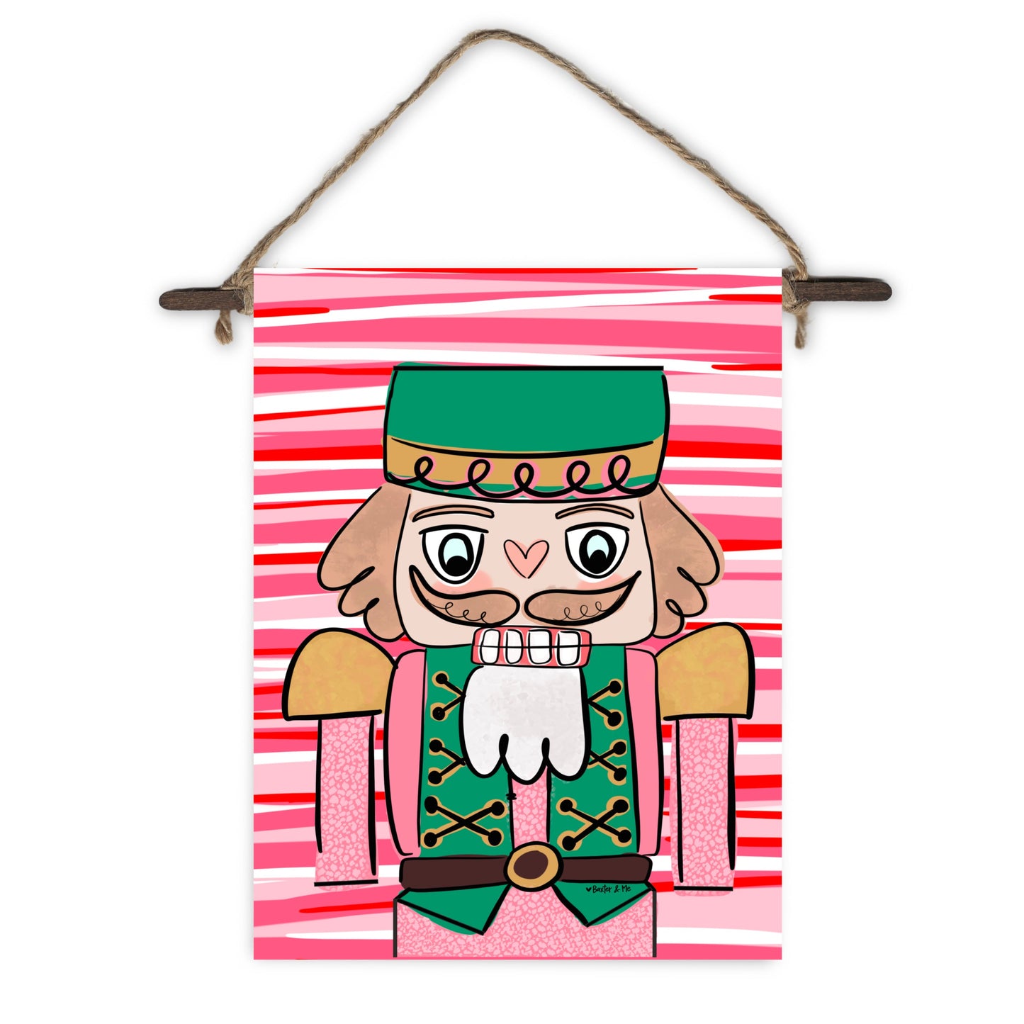 Pink Candy Nutcracker Mini Wall Hanging