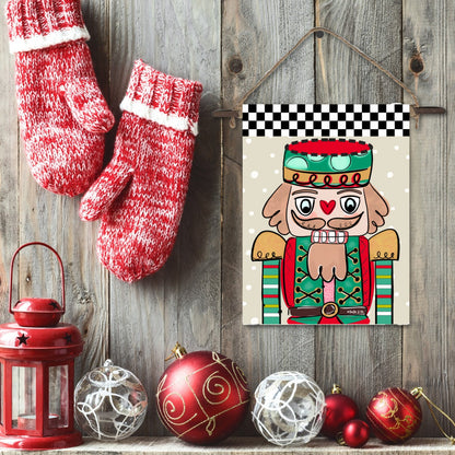 Checkered Nutcracker Mini Wall Hanging