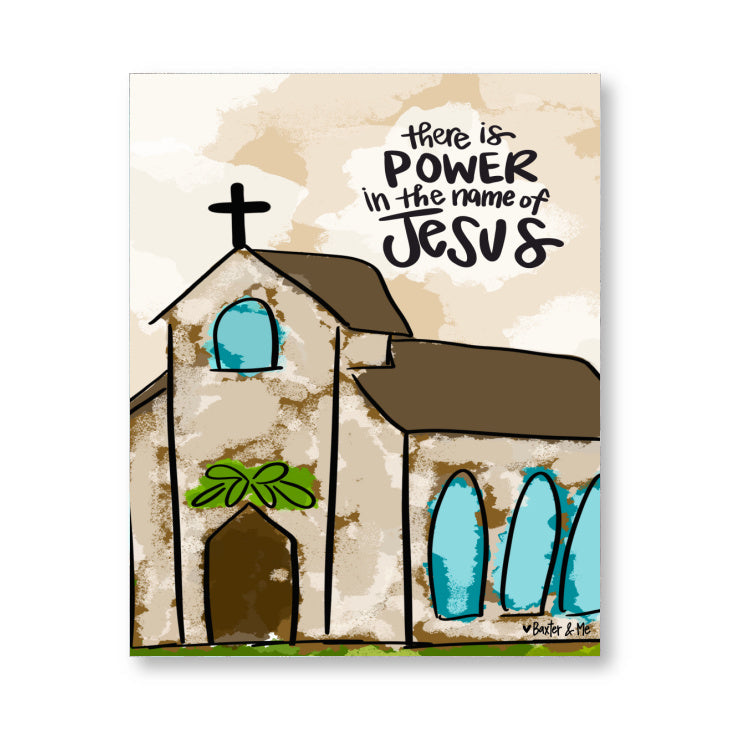 Power in the Name of Jesus Wrapped Canvas