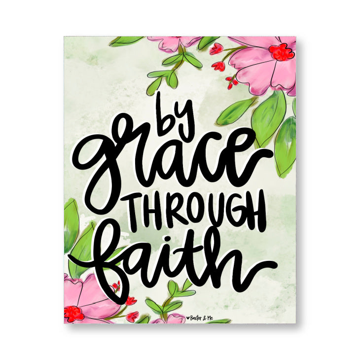 By Grace Through Faith Wrapped Canvas