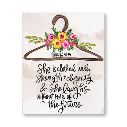 Clothed in Strength Wrapped Canvas