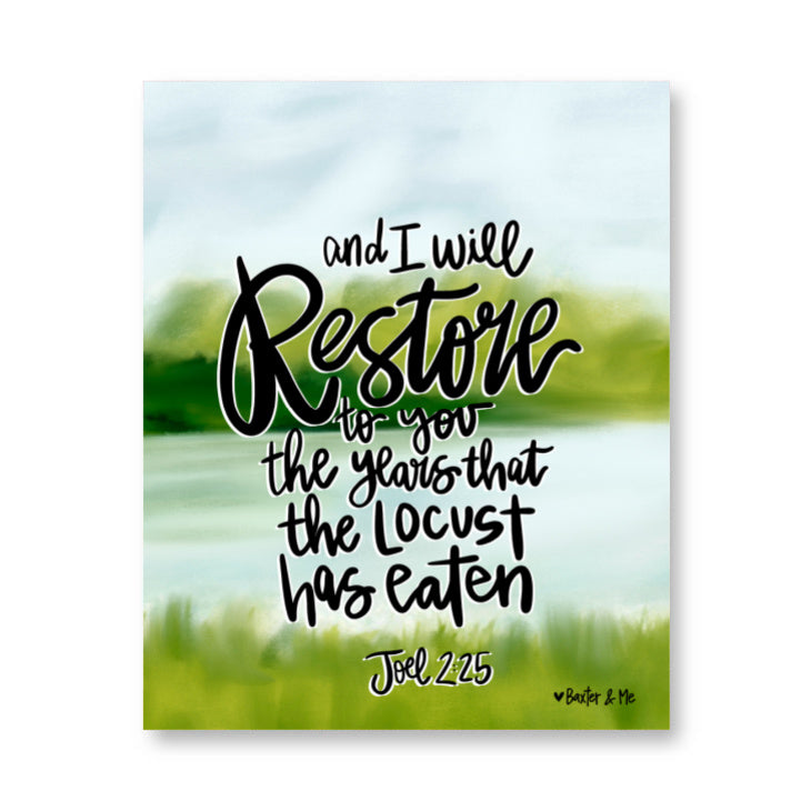 Restore the Years Wrapped Canvas
