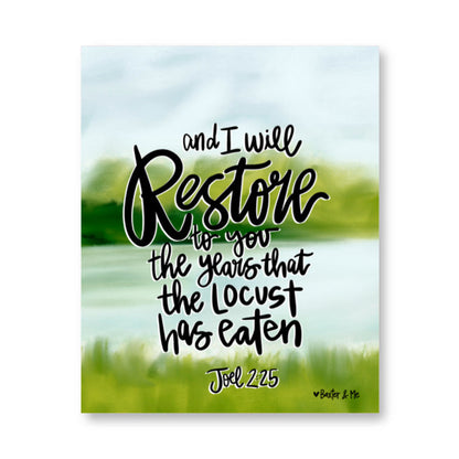 Restore the Years Wrapped Canvas
