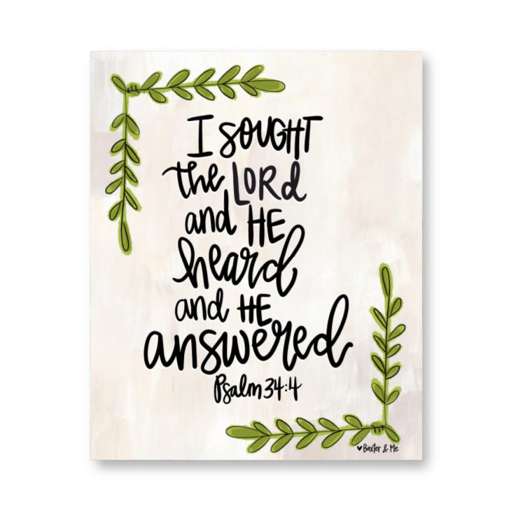 Sought the Lord Wrapped Canvas