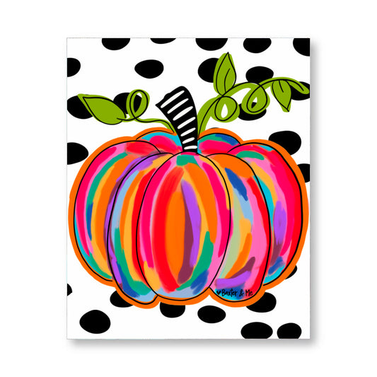 Colorful Pumpkin Wrapped Canvas