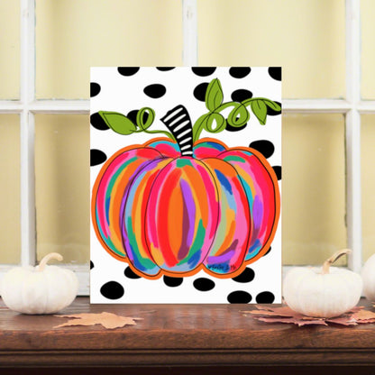 Colorful Pumpkin Wrapped Canvas