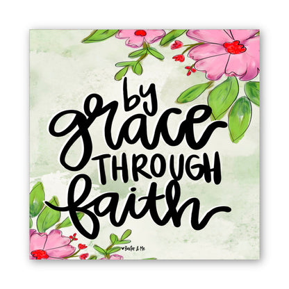 By Grace Through Faith Wrapped Canvas