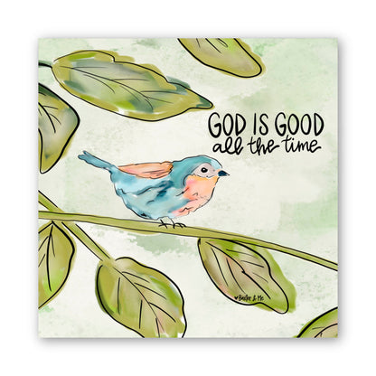 God is Good All the Time Bird Wrapped Canvas