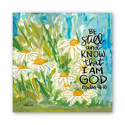 Be Still Daisies Wrapped Canvas