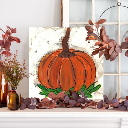 Pumpkin Hymn Wrapped Canvas