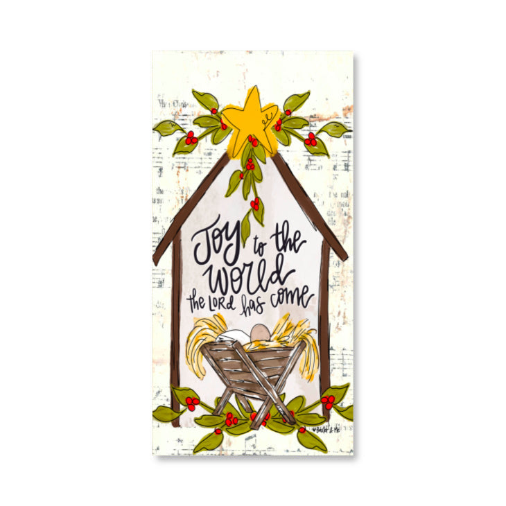 Joy to the World Star Manger Wrapped Canvas