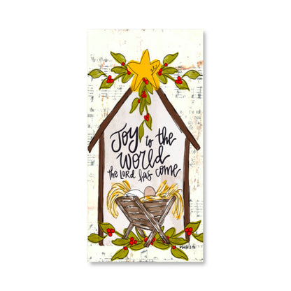 Joy to the World Star Manger Wrapped Canvas