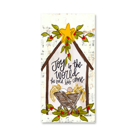Joy to the World Star Manger Wrapped Canvas