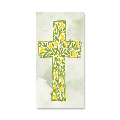 Yellow Tulip Cross Wrapped Canvas